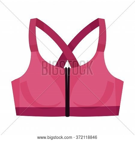 Training Sports Bra Or Racerback Tank As Track Womenswear Vector Illustration