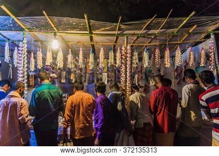 Pasur, Bangladesh - November 13, 2016: Market Stall During Rash Mela Festival At Dublar Char Dubla I
