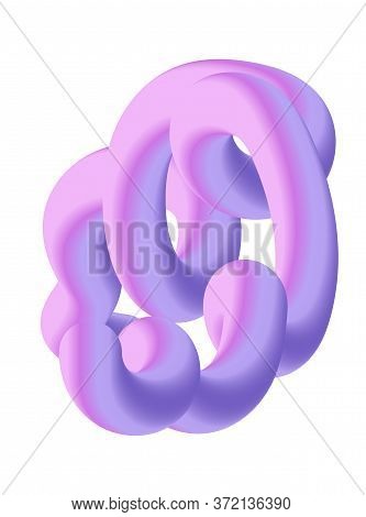 Fluid Wavy Shape Gradient Background For Poster Banner Or Flyer. Liquid 3d Futuristic Style. Pink An