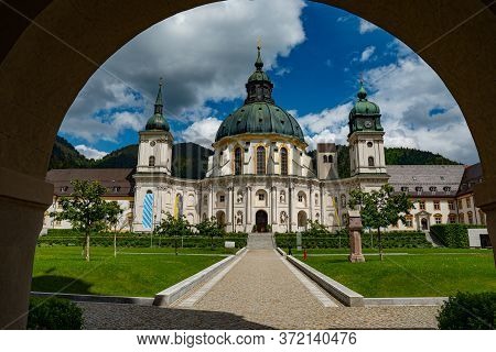 Ettal Abbey, Called Kloster Ettal, A Monastery In The Village Of Ettal, Bavaria - Ettal, Germany - M