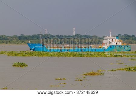 Katcha, Bangladesh - November 19, 2016: Mt Confident Tanker On Katcha Kacha River, Bangladesh