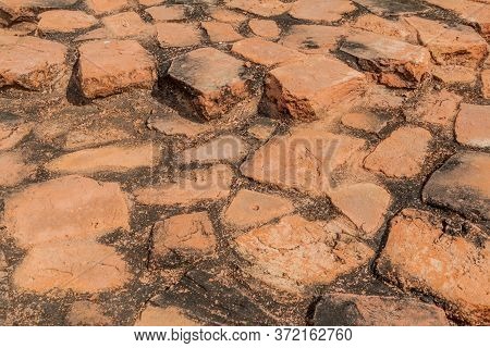 Ancient Bricks At Somapuri Vihara Somapura Mahavihara , Ruins Of Buddhist Monastic Complex In Paharp