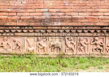 Detail Of Carvings At Somapuri Vihara Somapura Mahavihara , Ruins Of Buddhist Monastic Complex In Pa