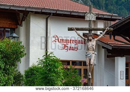 Tourist Information At Oberammergau In Bavaria Germany - Oberammergau, Germany - May 27, 2020