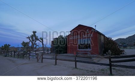 Famous Pioneertown In California In The Evening - Pioneertown, Usa - March 18, 2019