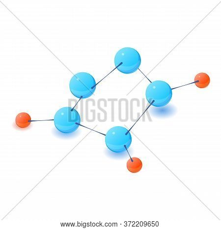 Chemical Model Icon. Isometric Illustration Of Chemical Model Vector Icon For Web