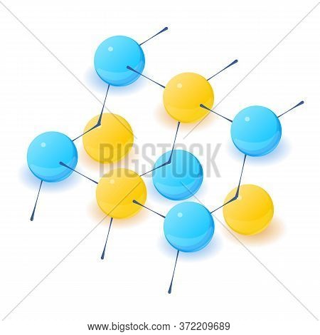 Chemical Compound Icon. Isometric Illustration Of Chemical Compound Vector Icon For Web