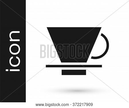 Grey V60 Coffee Maker Icon Isolated On White Background. Vector Illustration