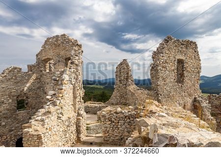 Ruins of Hrusov Castle, Zlate Moravce District, Nitra Region, Slovakia
