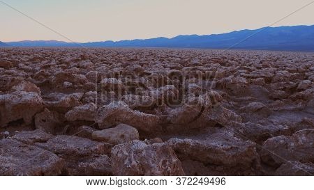 The Rough Sturcture Of Devils Golf Course In Death Valley California - Usa 2017