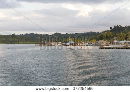 Arriving At Wakai From Kadidiri In Boat On Summer Day