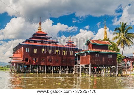 Alodaw Pauk Pagoda At Inle Lake, Myanmar