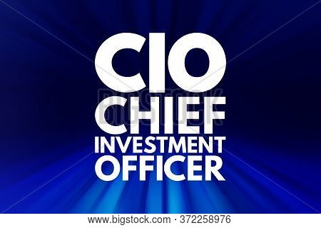 Cio - Chief Investment Officer Acronym, Business Concept Background