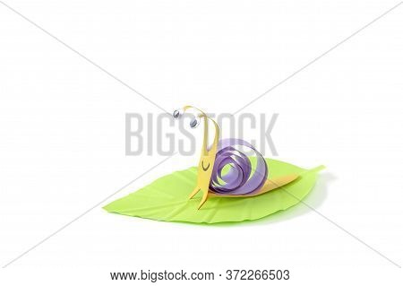 Simple Snail Paper Craft Concept For Kid And Kindergarten, How To Make Snail, Step By Step Instructi