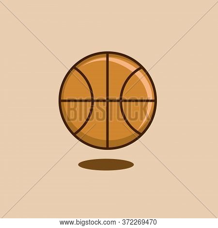 Basketball Vector Illustration On The Pink Background.