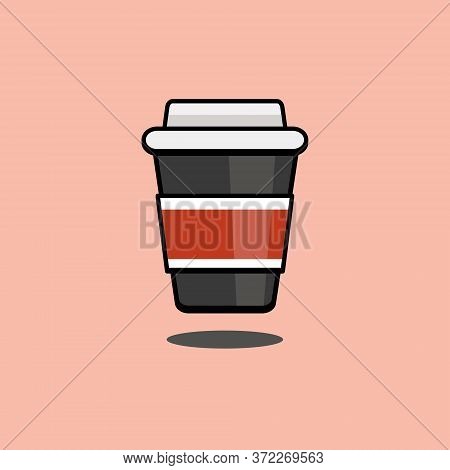 Cup Of Coffee To Go On The Background.