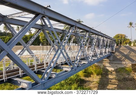 Yunlin, Taiwan - December 11th, 2019: Huwei Steel Bridge at Yunlin, Taiwan