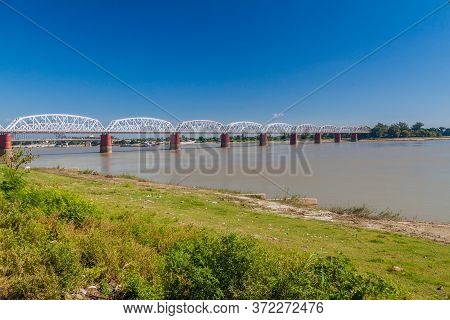 Ava Inwa Bridge In Sagaing Near Mandalay, Myanmar