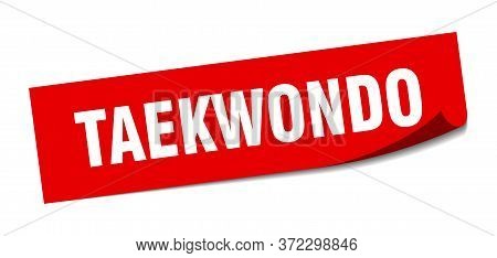 Taekwondo Sticker. Taekwondo Square Sign. Taekwondo. Peeler