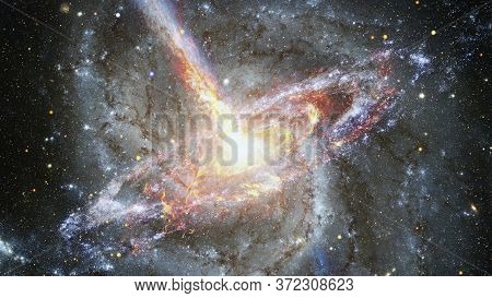 Pulsar In The Nebula. Elements Of This Image Furnished By Nasa.