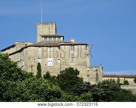 Ansouis castle in provence,medieval town in Luberon
