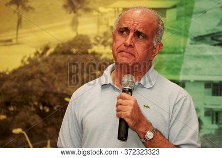 Porto Seguro, Bahia / Brazil - June 7, 2010: Ex-governor Of Bahia, Paulo Souto Is Seen During A Visi