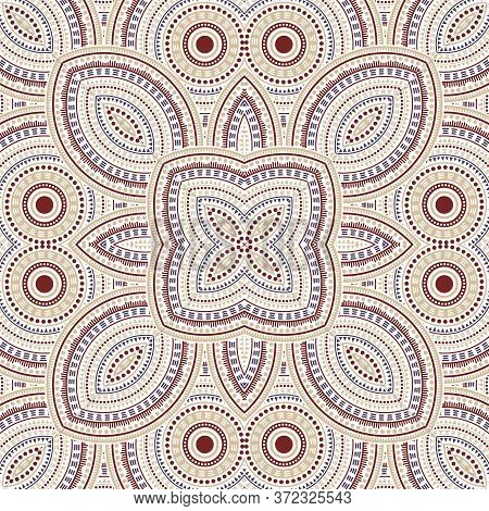 Retro Victorian Majolica Tile Seamless Pattern. Geometric Texture Vector Swatch. Tapis Print Design.