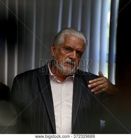 Salvador, Bahia / Brazil - February 26, 2018: Jaques Wagner, Governor Of Bahia Is Seen At The Headqu