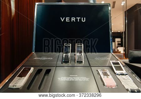 Baden-baden, Germany - May 28, 2010: Close-up View Of Luxury Vintage Vertu Ascent Collection Gold Pl