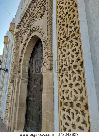 A Wall Decorated By A Moroccan Traditional Decoration