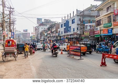 Guwahati, India - January 31, 2017: Street Traffic In Guwahati, Assam State India