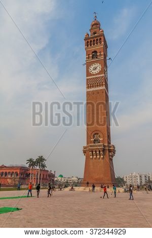 Lucknow, India - February 3, 2017: Husainabad Clock Tower In Lucknow, Uttar Pradesh State, India