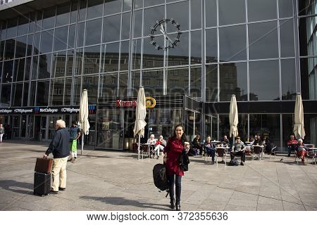 German People And Foreign Travelers And Thai Women Buy Coffee Sit Relax And Take Away Eat Drink At F