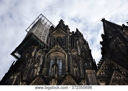 Cologne Cathedral Or Hohe Domkirche St. Petrus Und Maria Or Kolner Dom Church German People And Fore