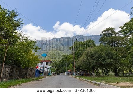 The Streets Of El Chorrito, Town In The Sierra Madre Oriental, In The State Of Tamaulipas Mexico