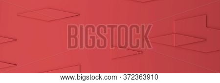 Abstract Modern Red Rhomus Background, 3d Rendering