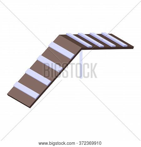 Dog Training Stairs Bar Icon. Isometric Of Dog Training Stairs Bar Vector Icon For Web Design Isolat
