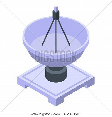 Ground Antenna Satellite Icon. Isometric Of Ground Antenna Satellite Vector Icon For Web Design Isol