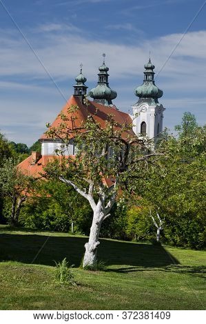 Pilgrimage Church Of The Virgin Mary In Town Sloup. Czech Republic, South Moravia.