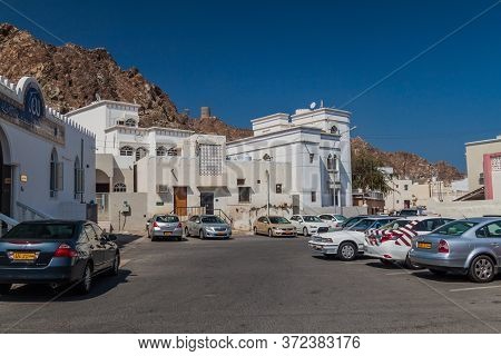 Muscat, Oman - February 23, 2017: Parking Lot In Muttrah Neighborhood In Muscat, Oman