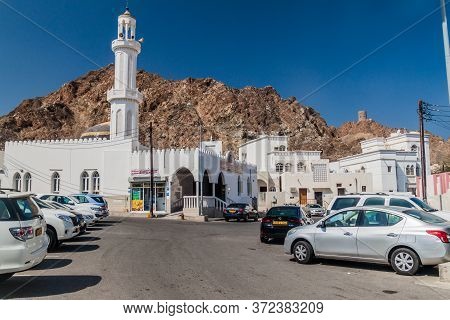 Muscat, Oman - February 23, 2017: Parking Lot In Muttrah Neighborhood In Muscat, Oman