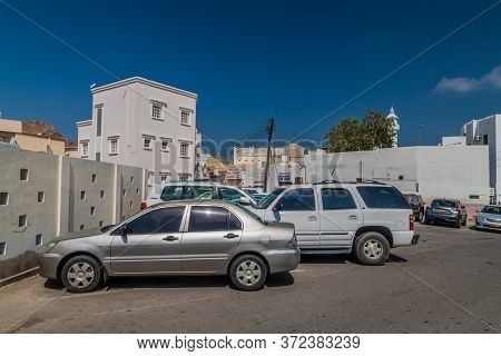 Muscat, Oman - February 23, 2017: Parking Lot In Muttrah Neighborhood In Muscat, Oman