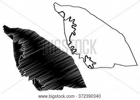 Kunduz City (islamic Republic Of Afghanistan) Map Vector Illustration, Scribble Sketch City Of Kundu