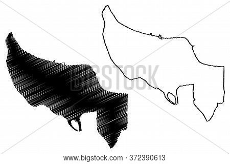 Sumqayit City (republic Of Azerbaijan) Map Vector Illustration, Scribble Sketch City Of Sumgait Or S