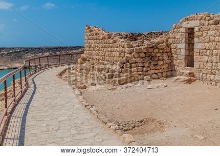 Sumhuram Archaeological Park With Ruins Of Ancient Town Khor Rori Near Salalah, Oman