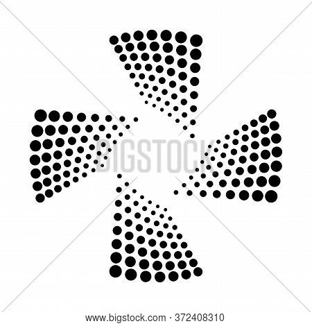 Design Spiral Dots Backdrop. Abstract Monochrome Background. Vector-art Illustration. No Gradient
