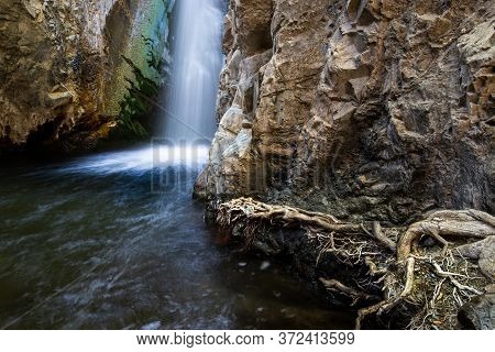 The Beautiful Waterfalls Of Millomeri At Platres Village Troodos Mountains Cyprus