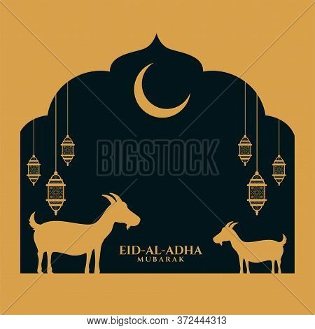 Eid Al Adha Bakrid Festival Wishes Card Design