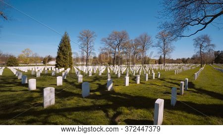 Famous Arlington Cemetery In Washington Dc - Washington, United States - April 8, 2017