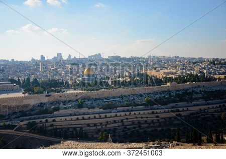 Jerusalem Is A Holy City In The Middle East. Center Of The Christian World.